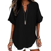 Tosca Floriani™ Breathable Cotton Top with Short Sleeves