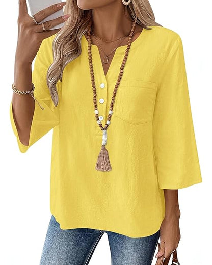 Tosca Floriani™ Breathable Cotton Top with Short Sleeves