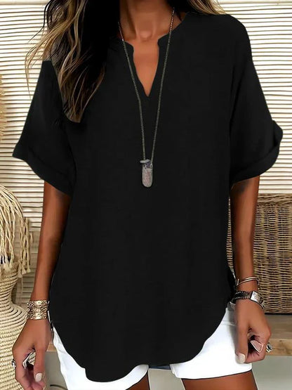 Tosca Floriani™ Breathable Cotton Top with Short Sleeves