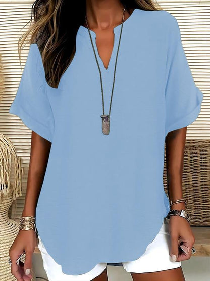 Tosca Floriani™ Breathable Cotton Top with Short Sleeves