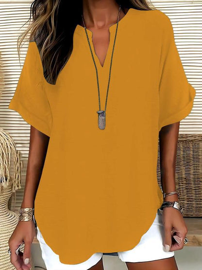 Tosca Floriani™ Breathable Cotton Top with Short Sleeves