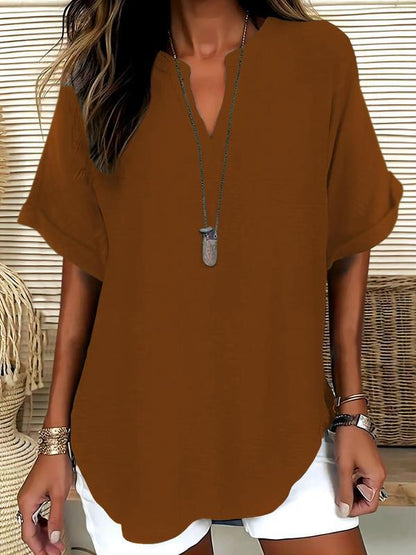 Tosca Floriani™ Breathable Cotton Top with Short Sleeves