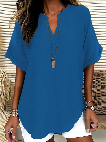 Tosca Floriani™ Breathable Cotton Top with Short Sleeves