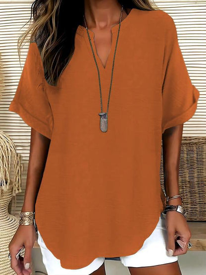 Tosca Floriani™ Breathable Cotton Top with Short Sleeves