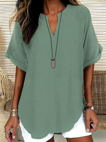 Tosca Floriani™ Breathable Cotton Top with Short Sleeves