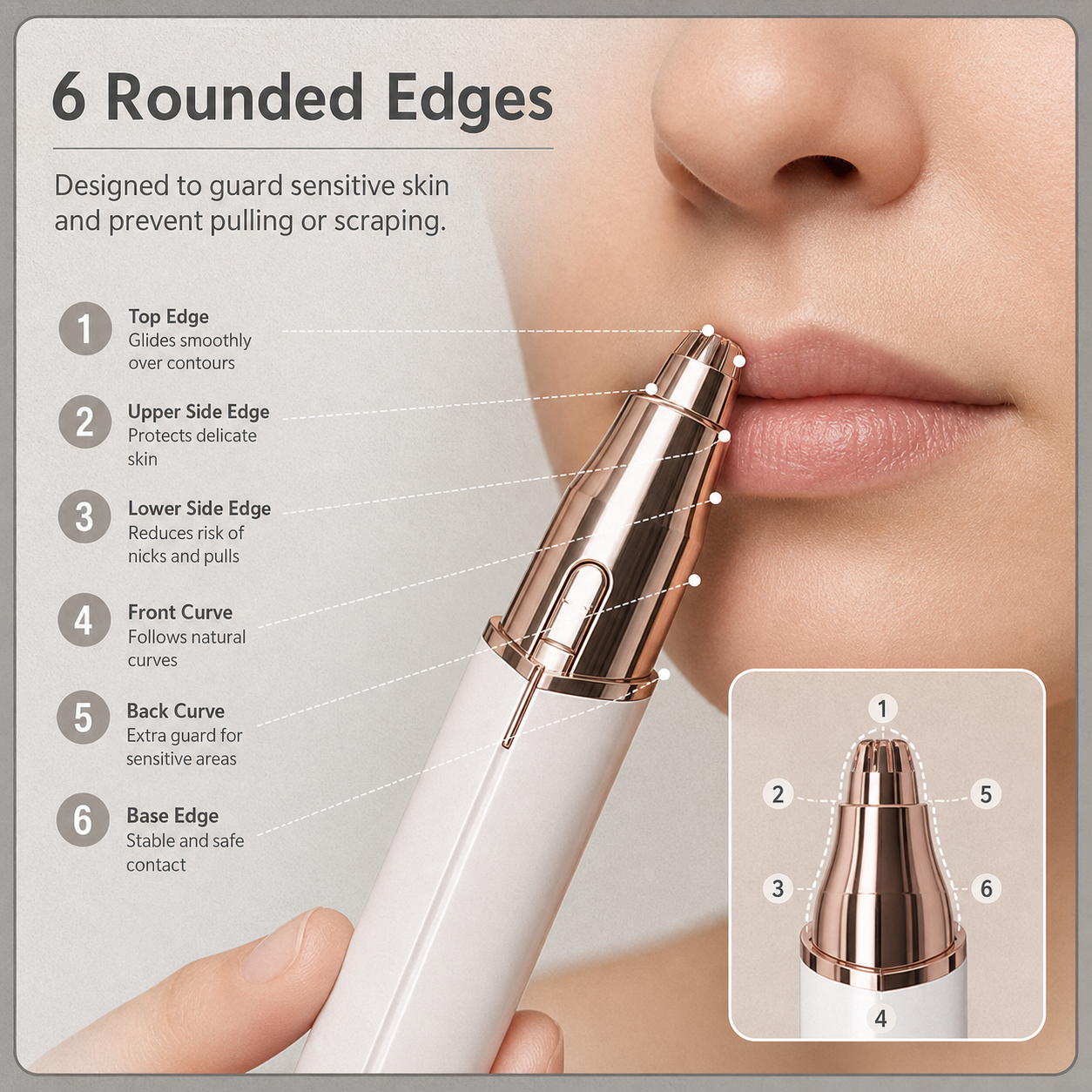 The Trimly Stick™ Gentle Facial Trimmer for Smooth Skin