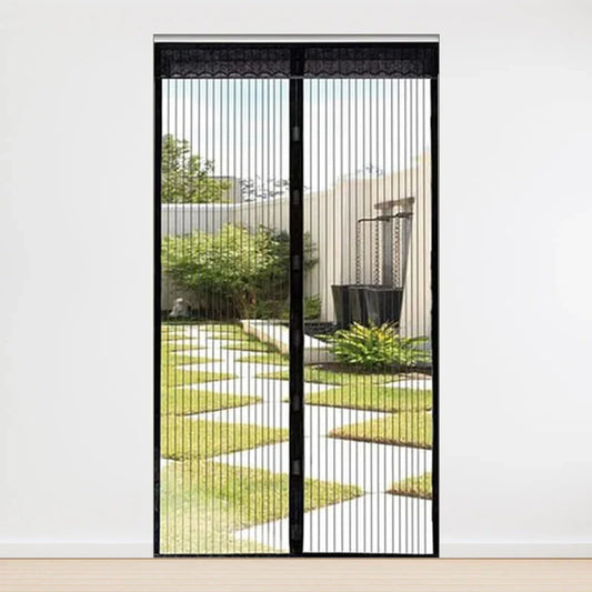 TrioGuard Hands-Free Breathable Screen Door - main product view of magnetic mesh door