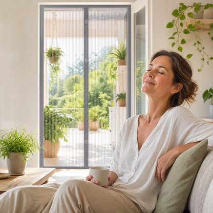 TrioGuard™ Hands-Free Screen Door for Breathable, Bug-Free Rooms