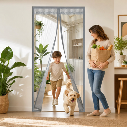 TrioGuard™ Hands-Free Screen Door for Breathable, Bug-Free Rooms