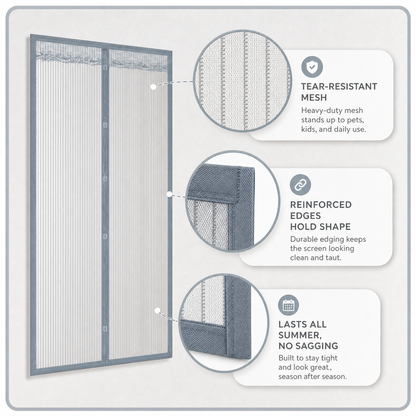 TrioGuard™ Hands-Free Screen Door for Breathable, Bug-Free Rooms