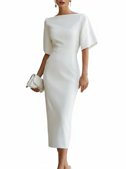 Ubalda Tempesta™ Flattering Boat Neck Dress for Effortless Polish