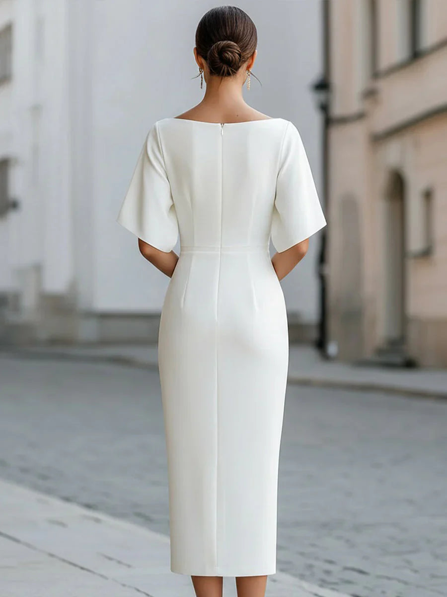 Ubalda Tempesta™ Flattering Boat Neck Dress for Effortless Polish