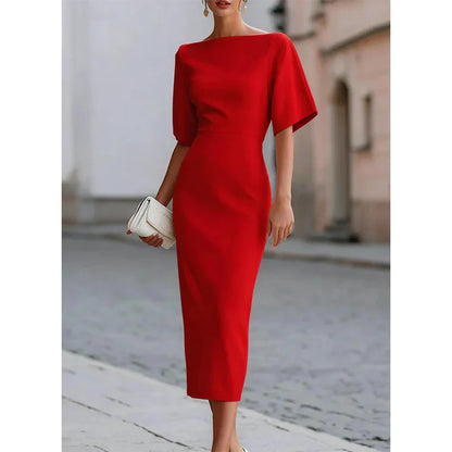 Ubalda Tempesta™ Flattering Boat Neck Dress for Effortless Polish