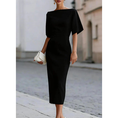 Ubalda Tempesta™ Flattering Boat Neck Dress for Effortless Polish