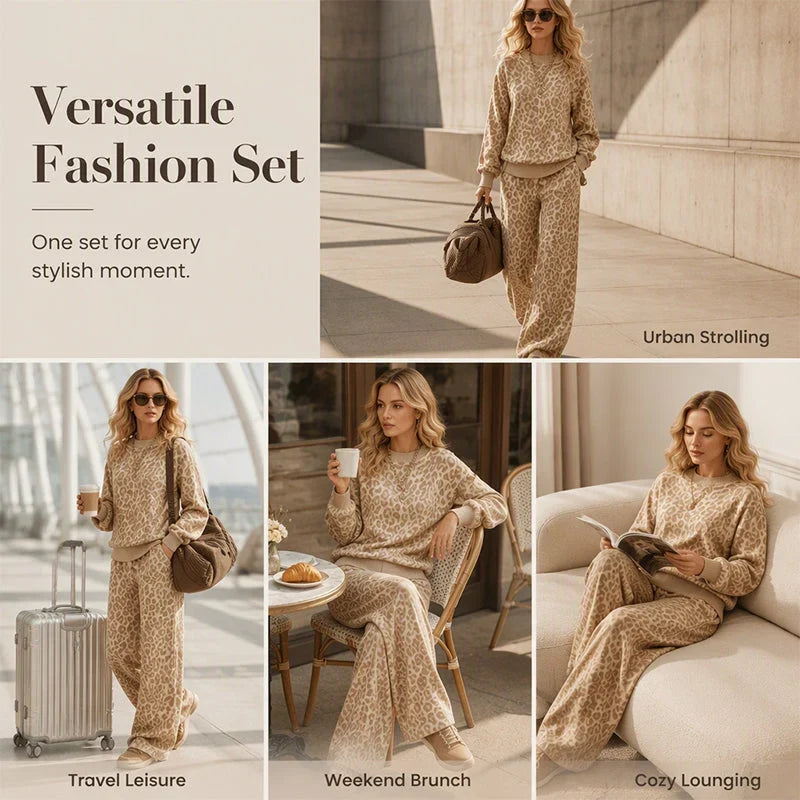 Ugolina Astolfi™ Relaxed Leopard Sweatshirt & Trousers for Effortless Style
