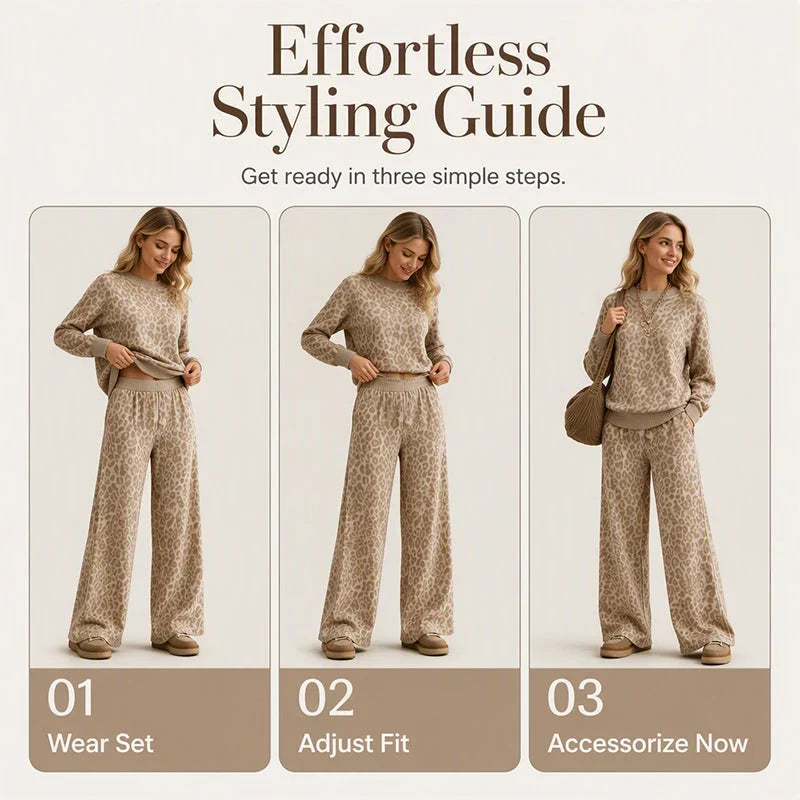 Ugolina Astolfi™ Relaxed Leopard Sweatshirt & Trousers for Effortless Style