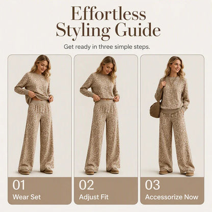 Ugolina Astolfi™ Relaxed Leopard Sweatshirt & Trousers for Effortless Style