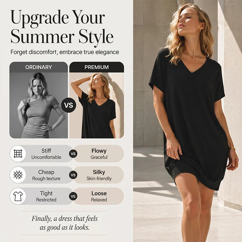 Ugolina Baldovini™ Flattering V-Neck Dress for Everyday Comfort