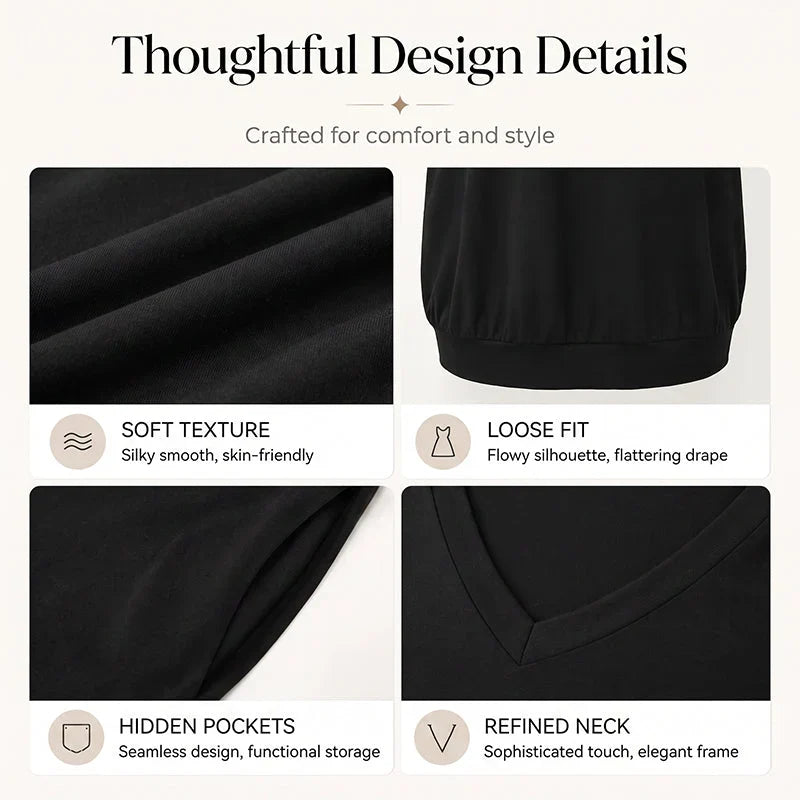 Ugolina Baldovini™ Flattering V-Neck Dress for Everyday Comfort