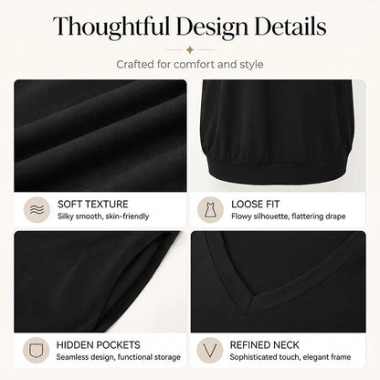 Ugolina Baldovini™ Flattering V-Neck Dress for Everyday Comfort