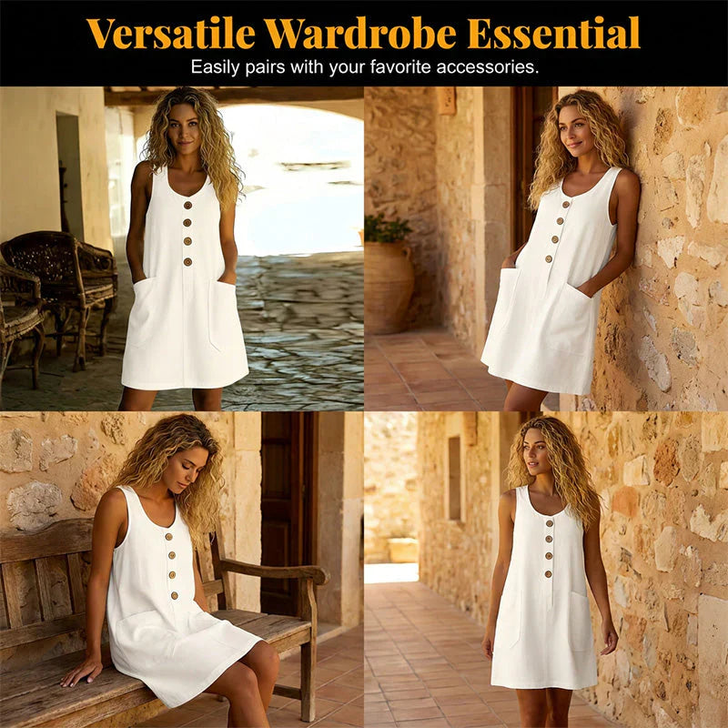 Ugolina Foresti™ Effortless Cotton Linen Dress for Warm Days