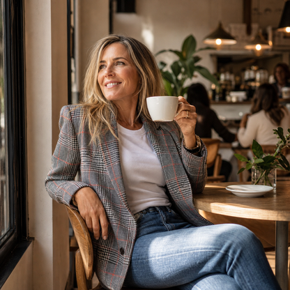 Ursola Bollani™ Tailored Plaid Blazer for Effortless Layering