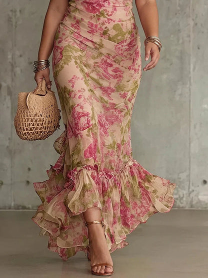 Valentina Petrelli™ Flattering Floral Maxi Dress for Effortless Elegance