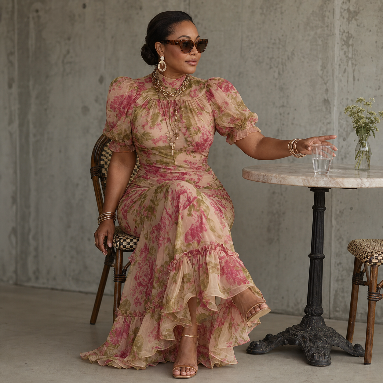 Valentina Petrelli™ Flattering Floral Maxi Dress for Effortless Elegance