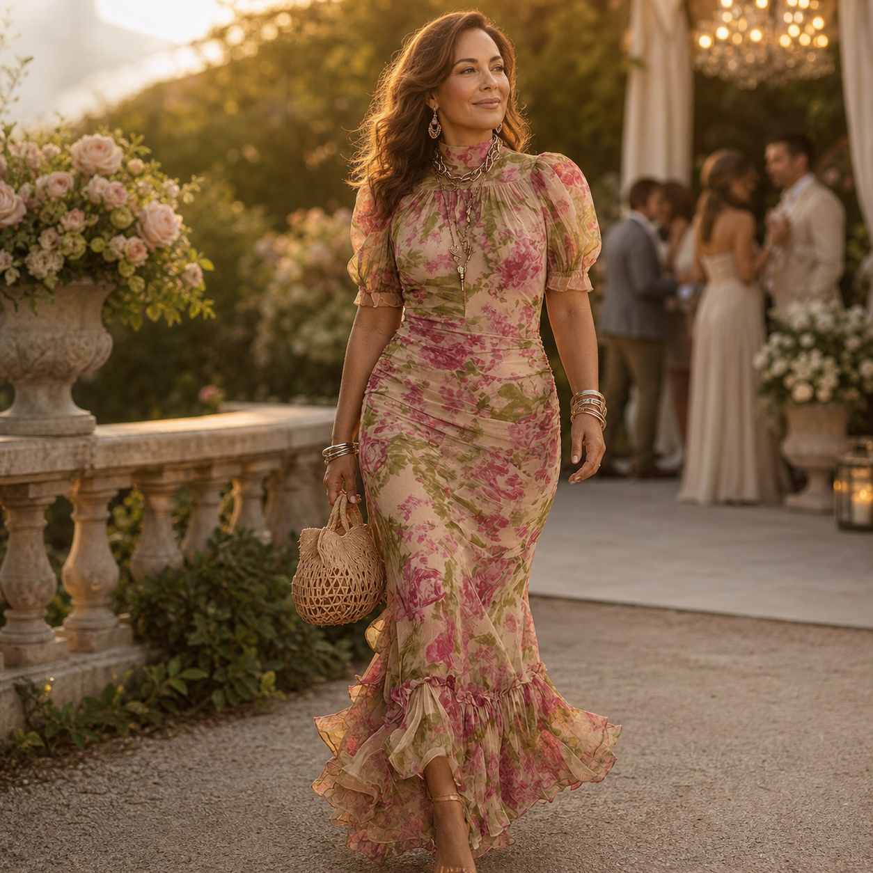 Valentina Petrelli™ Flattering Floral Maxi Dress for Effortless Elegance