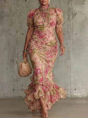 Valentina Petrelli™ Flattering Floral Maxi Dress for Effortless Elegance