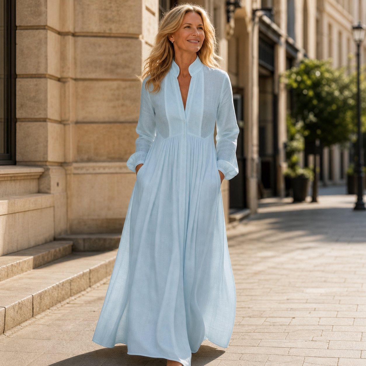 Valentina Vecchietti™ Breathable Maxi Dress for Effortless Style