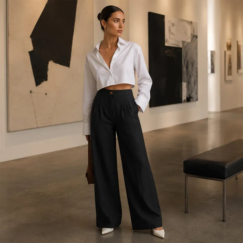 Valeria Bonarrigo™ Breathable Pants for Work and Weekends