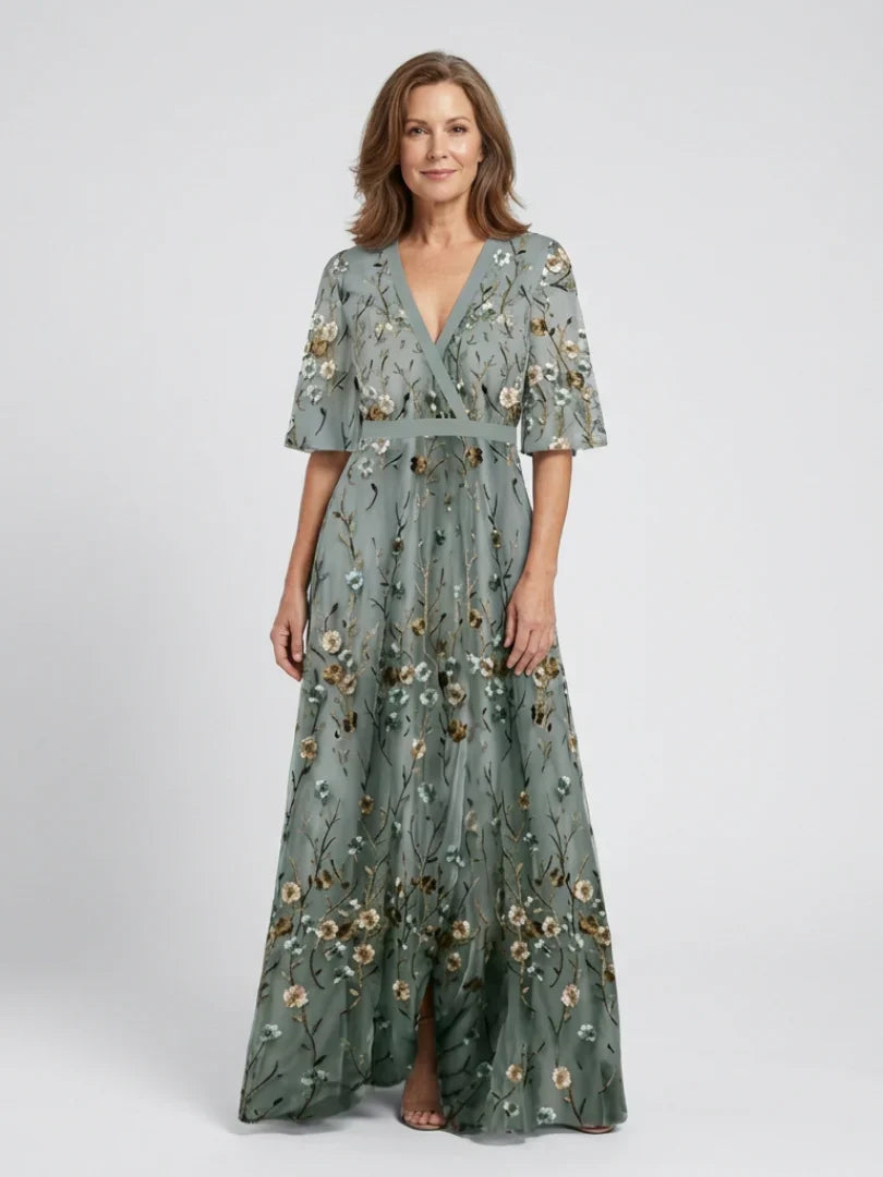 Valeria Zampieri™ Elegant Floral Maxi Dress for Effortless Style