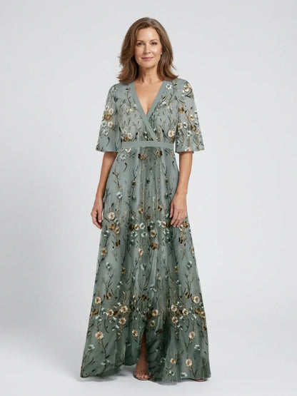 Valeria Zampieri™ Elegant Floral Maxi Dress for Effortless Style