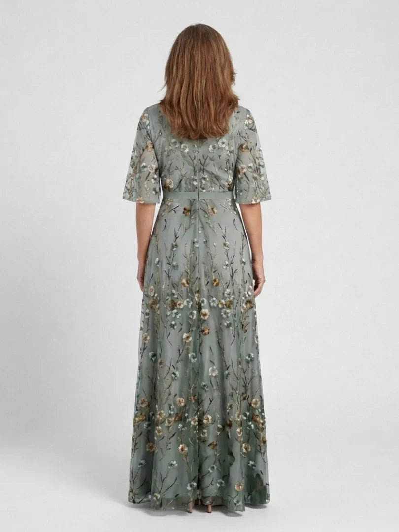 Valeria Zampieri™ Elegant Floral Maxi Dress for Effortless Style