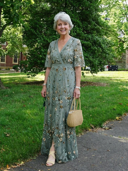 Valeria Zampieri™ Elegant Floral Maxi Dress for Effortless Style