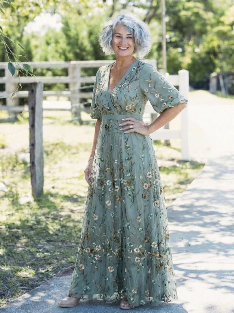 Valeria Zampieri™ Elegant Floral Maxi Dress for Effortless Style