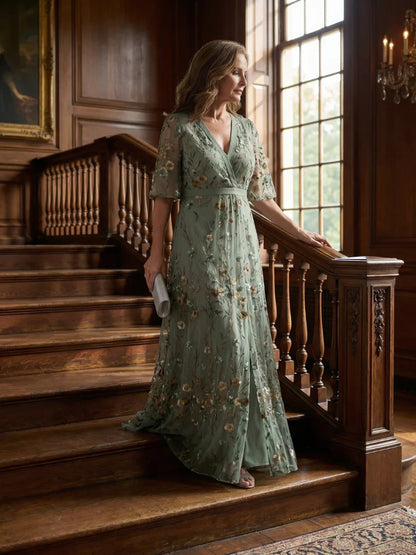 Valeria Zampieri™ Elegant Floral Maxi Dress for Effortless Style