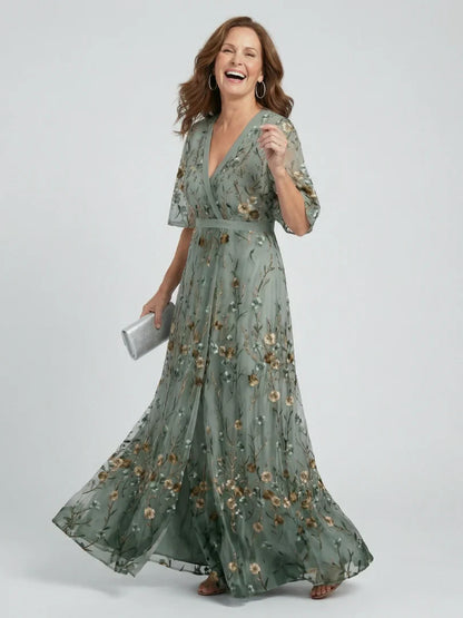 Valeria Zampieri™ Elegant Floral Maxi Dress for Effortless Style