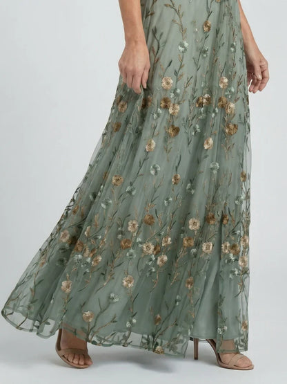 Valeria Zampieri™ Elegant Floral Maxi Dress for Effortless Style
