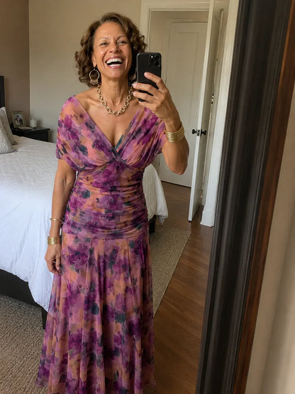 Valeria Zampieri™ Elegant Floral Maxi Dress for Effortless Style
