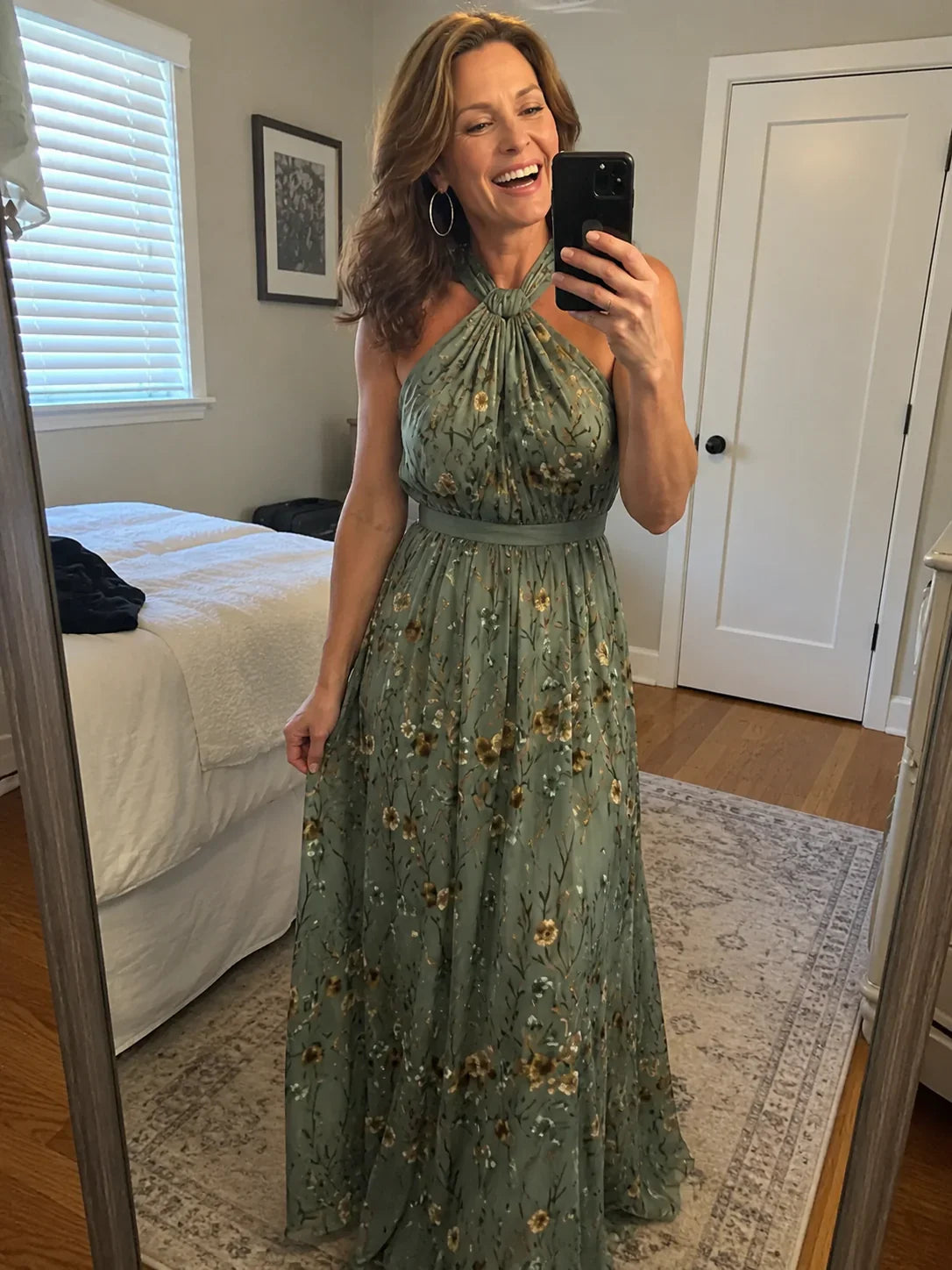 Valeria Zampieri™ Elegant Floral Maxi Dress for Effortless Style