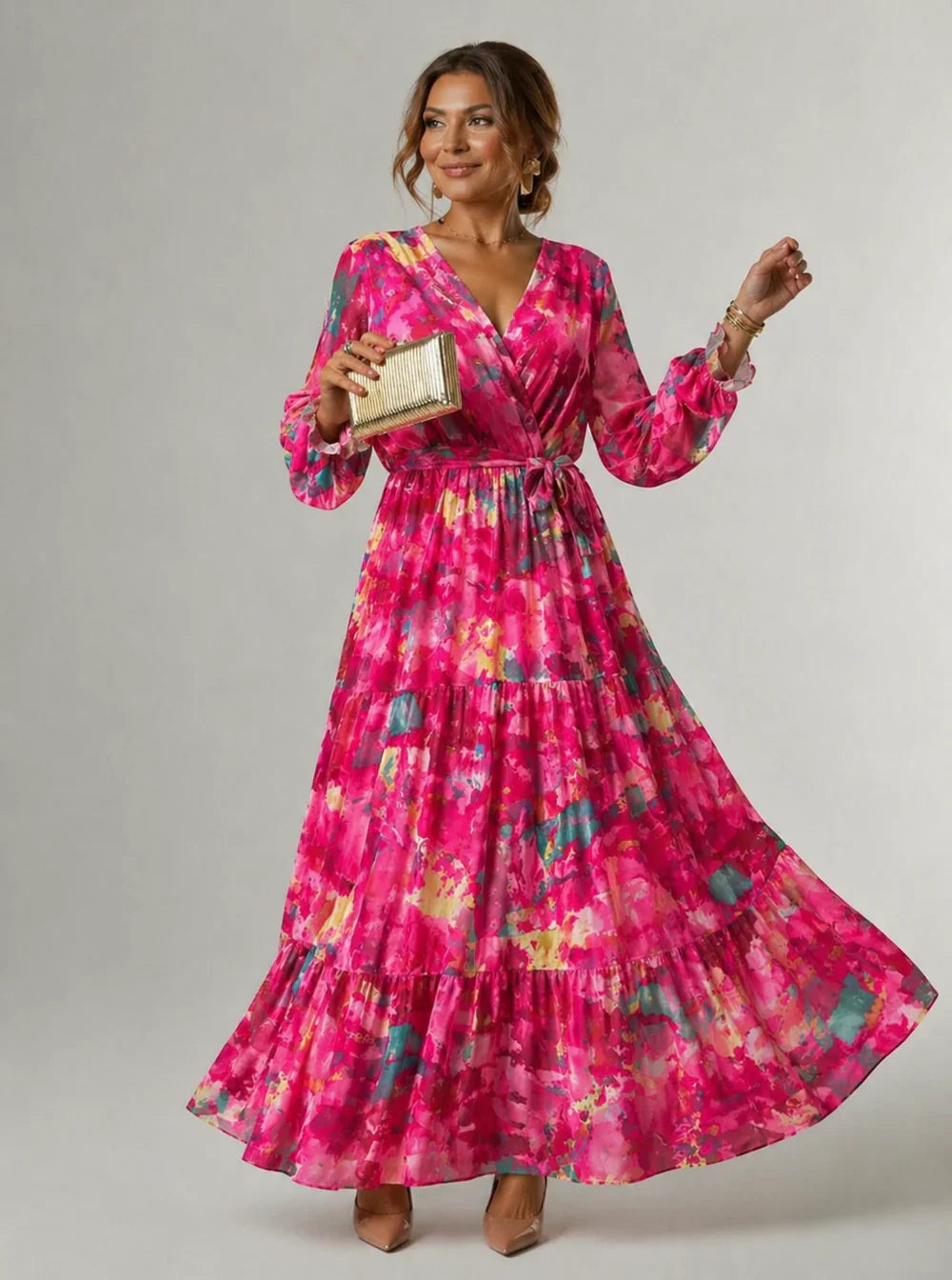 Valeria Zampieri™ Elegant Floral Maxi Dress for Effortless Style