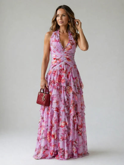 Valeria Zampieri™ Elegant Floral Maxi Dress for Effortless Style