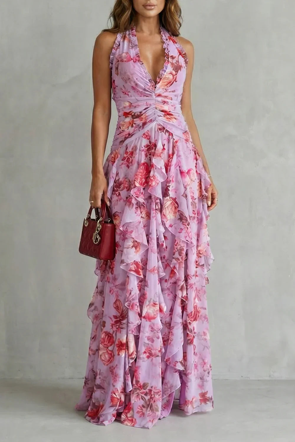 Valeria Zampieri™ Elegant Floral Maxi Dress for Effortless Style