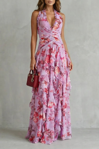 Valeria Zampieri™ Elegant Floral Maxi Dress for Effortless Style