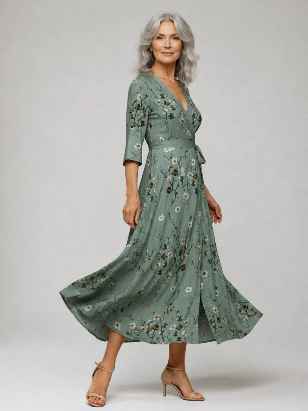 Valeria Zampieri™ Elegant Floral Maxi Dress for Effortless Style