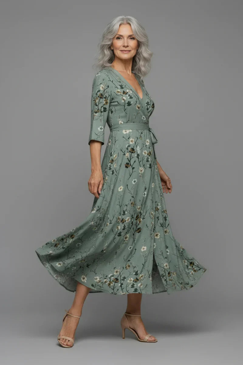 Valeria Zampieri™ Elegant Floral Maxi Dress for Effortless Style