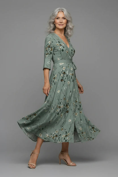 Valeria Zampieri™ Elegant Floral Maxi Dress for Effortless Style