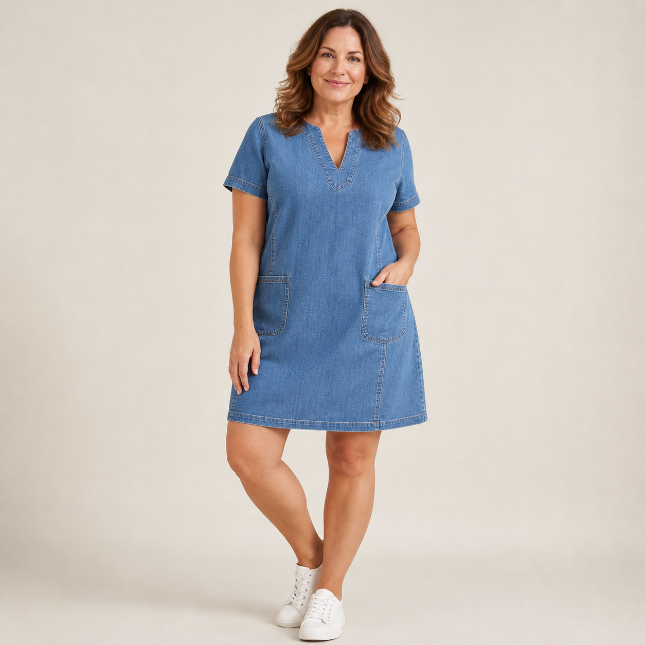 Vanda Fornaciari™ Short Sleeve V Neck Top for Effortless Style
